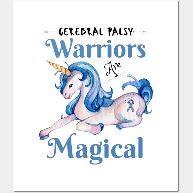 Cerebral Palsy Warriors Are Magical, Cute Green Unicorn Wall Art by JustBeSatisfied